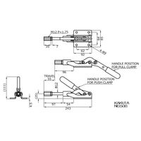 大阪角田興業(株) 押し引き兼用トグルクランプ NO.50B 1個（直送品）
