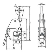 イーグルクランプ 形鋼クランプ G-1(3-25) 1個（直送品）
