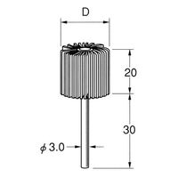 日本精密機械工作 フラップサンダー 3本 S1612 1箱（直送品）