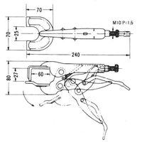大阪角田興業(株) 標準型ハンドバイスプライヤー NO.12 1個（直送品）
