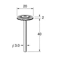 日本精密機械工作 軸付ホイール型ブラシ 硬鋼線 5本 B1318 1箱（直送品）