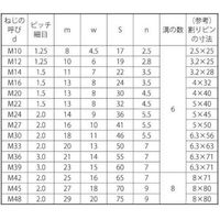 SUNCO 溝付きナット(低形(1種 細目 M39ホソメ3.0 (1本入) N0-00-0C14-0390-0000-00 1箱(1本)（直送品）