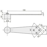 アトムリビンテック ATOM LR戸当り 生地ヘアーライン 黒ゴム 095977 1個 521-4191（直送品）