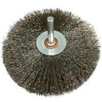 高島産業 軸付ホイールブラシ ホイール型軸付 100x12x38x6x35 SUSー0.25 NWSS-100 1個 591-9023（直送品）