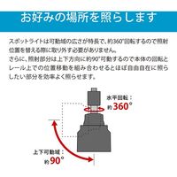 HotaluX LEDスポットライト ライティングバー 配線ダクトレール用 340lm 電球色 ブラック本体 SXWーLG53102ーKL（直送品）