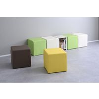 コンフォートワーク キューブスツール　収納付き　キューブソファ　イエロー ACS-3840P(YE) 1セット（1台×4） オリジナル