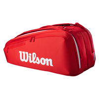 Wilson(ウイルソン) テニス バッグ SUPER TOUR WILSON RED 9PK 2025 Red WR80367010 1個（直送品）
