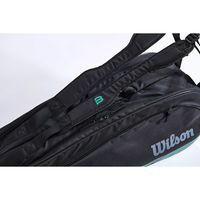 Wilson(ウイルソン) テニス バッグ TEAM J 6PK BLACK Black/Blue WR80500010 1個（直送品）