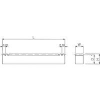 Jmec 両端面加工ラック モジュール4(呼び全長2000mm) JRF4-2000 1個（直送品）