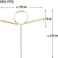 ヘッズ 水引フラワーピック-6/白金 50本(10本×5) MH-FP6 1セット(50本入)（直送品）