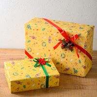 ヘッズ クリスマスベアラー包装紙-1 500枚(50枚×10) XBR-1W 1セット(500枚入)（直送品）