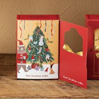 ヘッズ クリスマスベアラーウィンドウギフトボックス-S 100枚(20枚×5) XBR-GBS 1セット(100枚入)（直送品）