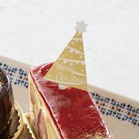 ヘッズ クリスマスケーキピック-ゴールドツリー 500枚(100枚×5) XMS-PC10 1セット(500枚入)（直送品）