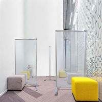 トーカイスクリーン EGシンプルパネル パーテーション クリアタイプ（透明） 高さ1504×幅900mm キャスター脚セット（取寄品）