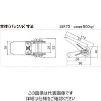 オーエッチ工業 ラッシングベルト LBR70 OM5-40OM 1セット(2個:1個×2本)（直送品）