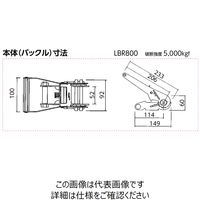 オーエッチ工業 ラッシングベルト LBR805 WF10ー50WF LBR805WF10-50WF 1個（直送品）