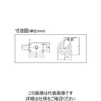 オーエッチ工業 プレート自在ナイロン車 HEーN40 1セット(6個)（直送品）