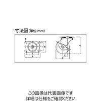 オーエッチ工業 プレート自在ゴム車 HGーR25 1セット(15個)（直送品）