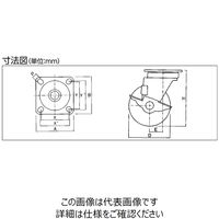 オーエッチ工業 自在ゴム車 SHSーR125 1個（直送品）
