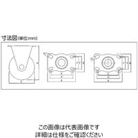 オーエッチ工業 固定ゴム車 HSRーR125 1個（直送品）
