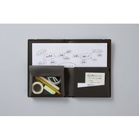 コクヨ 2つ折りドキュメントファイル<BIZRACK>(ミニポケット付き) ブラウンブラック フ-BRFLD950D 1セット(1冊×4)