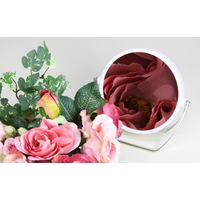 ヤマムラ 10倍拡大鏡付き 両面スタンドミラー ホワイト YL-1500WH 1セット(144個入）（直送品）