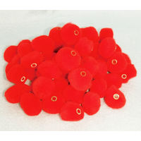 創＆遊 ふわふわビーズ 赤 小 ぼんてん FB-250-001 1袋