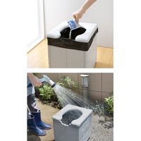 サンコー 非常用 災害用 簡易トイレ 備蓄 防災 日本製 洗える 本体 耐荷重150kg グレー R-56