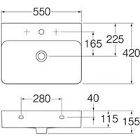 SANEI 洗面器のみ※他パーツ別売り SL810282-W-104 1個（直送品）