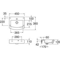 SANEI 洗面器のみ※他パーツ別売り SR327624-W 1個（直送品）