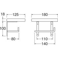 SANEI アイアンペーパーホルダー棚付 W2107-D 1個（直送品）