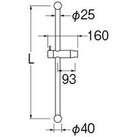 SANEI スライドバー W5852NS-780 1個（直送品）