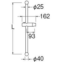 SANEI スライドバー（ボタン式） W5853NS-780 1個（直送品）