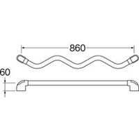 SANEI 波形ニギリバー W5930-800-R 1個（直送品）