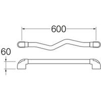 SANEI 波形ニギリバー W593-600-Y 1個（直送品）
