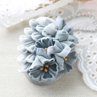 つまみ細工キット クラシカルチャーム 藤と桜 H5.5×W4.5×D2.5cm ブルー系 OLY-TZ22B 1セット（直送品）