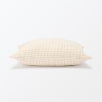 無印良品 インド綿洗いざらしワッフル織クッションカバー ５５×５９ｃｍ用 生成  良品計画