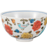 伊野正峰 日本の伝統工芸品【九谷焼】 組飯碗 花鳥 双鳩窯 (K9-557) K9-557 1個（直送品）
