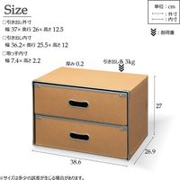 永井興産 カラーボックス専用収納BOX-W 幅386×奥行269×高さ270mm ナチュラル NK-862NA-4 1セット（4個入）（直送品）