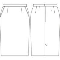 チクマ スカート（タイト）セミロング丈 UF3508-10-13（直送品）