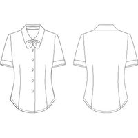 チクマ ブラウス リボン付き（半袖） AR1622-15（直送品）