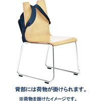藤沢工業 TOKIO RNHシリーズ リフレッシュチェア 張地なし ループ脚 RNH-N2 ナチュラル 1セット（4脚入）（取寄品）