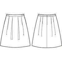 チクマ スカート（フレア/タック入り） AR3889-2-9（直送品）