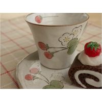 ブルーム 美濃焼 粉引いちご一客碗皿8.5x7cm 1セット 3枚（1箱（1客）×3）（直送品）