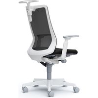 CB86WW FKA1|オカムラ フルーエント ハイバック 可動肘 ハンガー付 ナイロンキャスター 白脚 ホワイト/ブラック 1台（直送品）