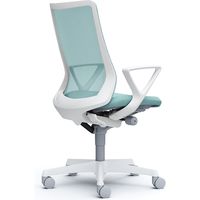 CB45WW FKA6|オカムラ フルーエント ハイバック 固定肘 ハンガー無 ナイロンキャスター 白脚 ホワイト/セージ 1台（直送品）