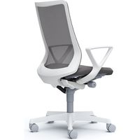 CB45WW FKA2|オカムラ フルーエント ハイバック 固定肘 ハンガー無 ナイロンキャスター 白脚 ホワイト/ミディアムグレー 1台（直送品）