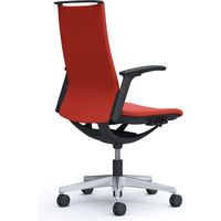 オカムラ モード オフィスチェア ハイバック 可動肘 ヘリンボーンクロス ブラック/オレンジレッド CA97BR FWJ9 1脚（直送品）