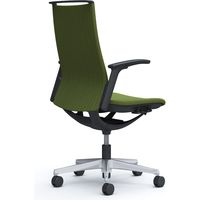 オカムラ モード オフィスチェア ハイバック 可動肘 ヘリンボーンクロス ブラック/グリーン CA97BR FWJ5 1脚（直送品）