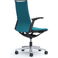 オカムラ モード オフィスチェア ハイバック 可動肘 ヘリンボーンクロス ブラック/ブルーグリーン CA97BR FWK6 1脚（直送品）